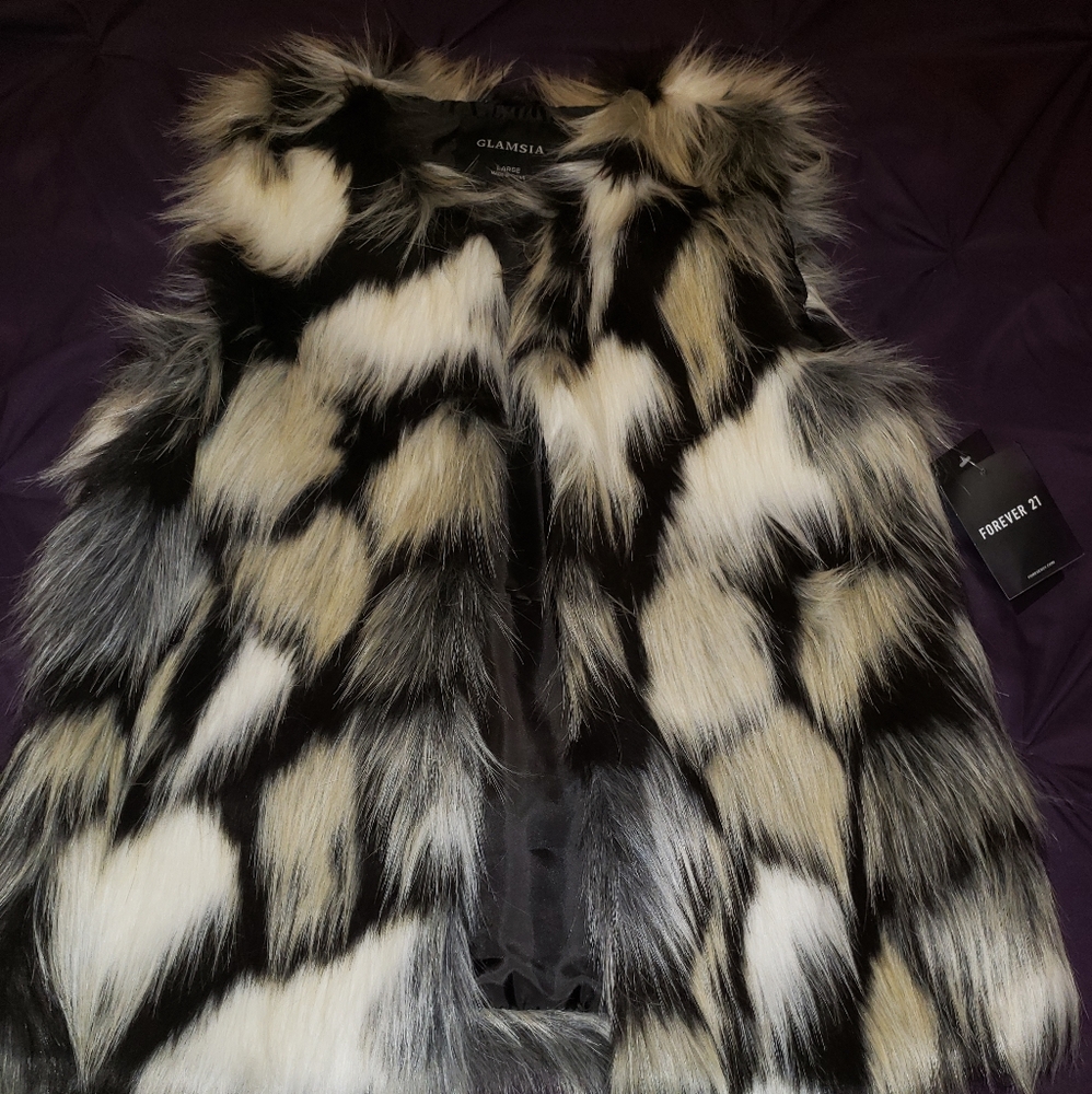 Faux fur vest